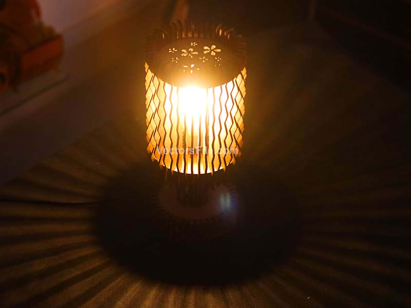 Laser Cut Wave Pattern Lamp Shade Table Lamp Design