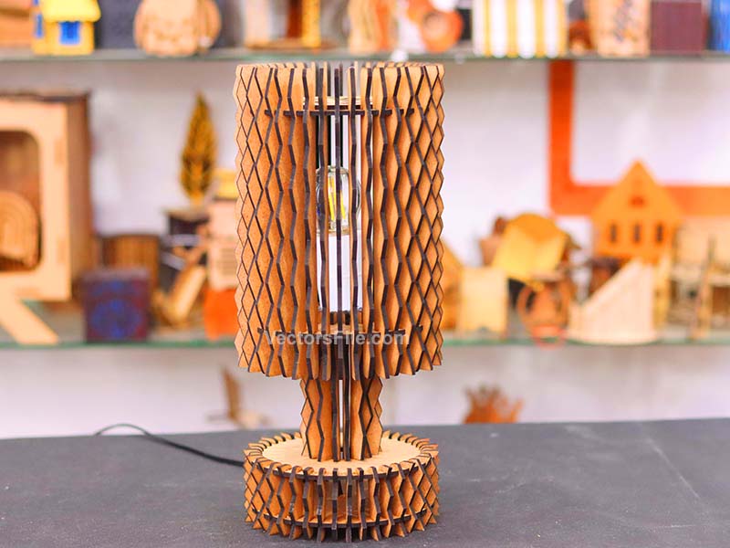 Laser Cut Wave Pattern Lamp Shade Table Lamp Design