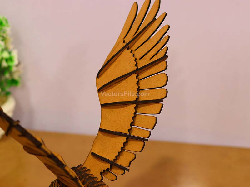 Laser Cut 3D Puzzle Eagle Toy Model with Stand Decoration