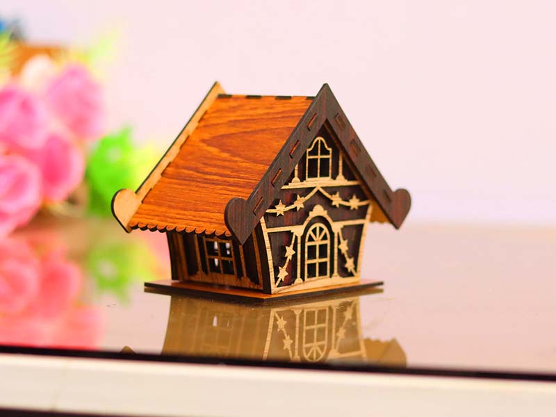 Laser Cut Tealight House Design Tealight Candle Holder