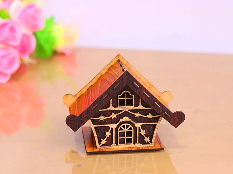 Laser Cut Tealight House Design Tealight Candle Holder