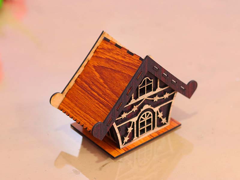 Laser Cut Tealight House Design Tealight Candle Holder