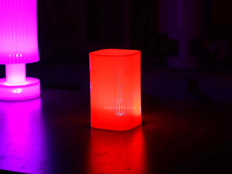 Laser Cut Acrylic LED Lamp Personalized Night Light Box Lamp