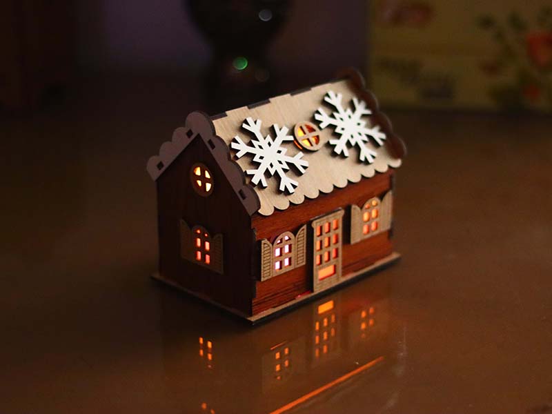 Laser Cut Christmas House Design Christmas Decoration