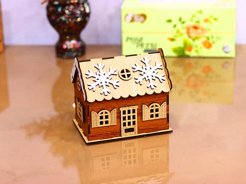 Laser Cut Christmas House Design Christmas Decoration