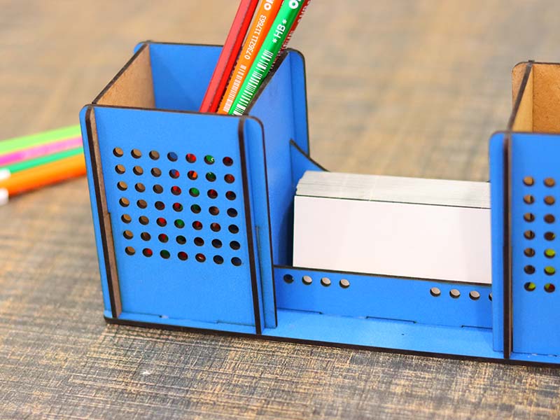 Laser Cut Pen Holder Template Office Desk Organizer