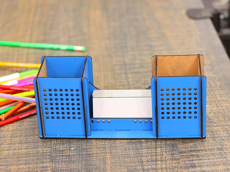 Laser Cut Pen Holder Template Office Desk Organizer