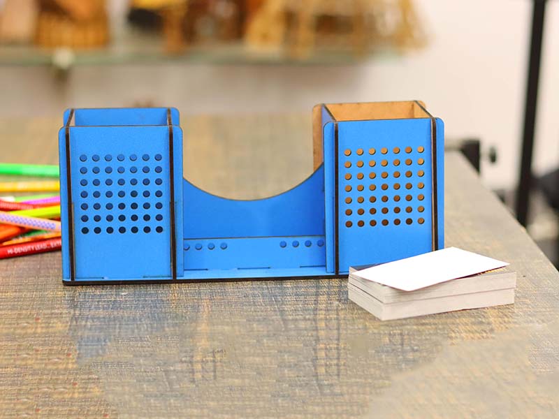 Laser Cut Pen Holder Template Office Desk Organizer