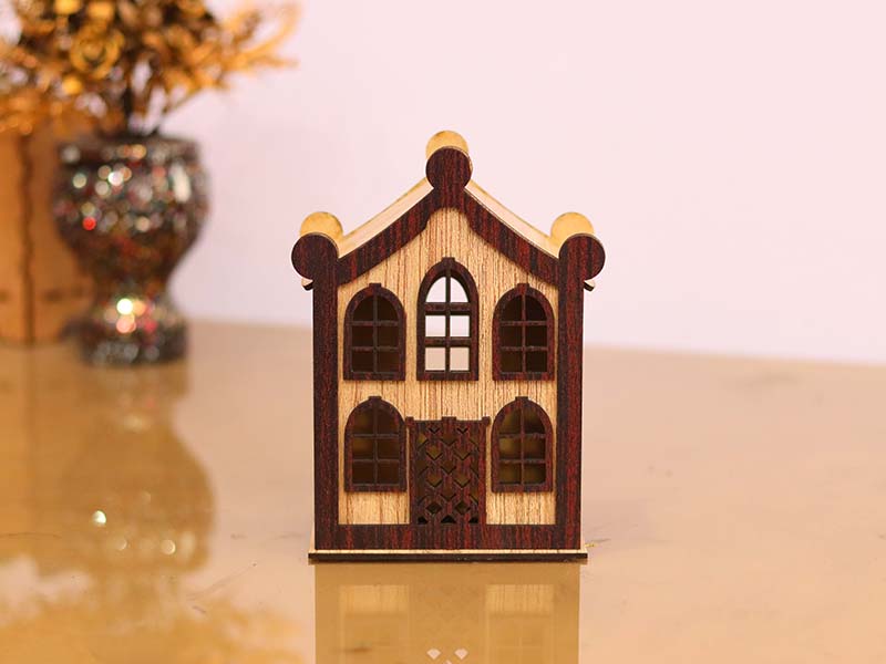 Laser Cut Tea Light House Miniature House Design