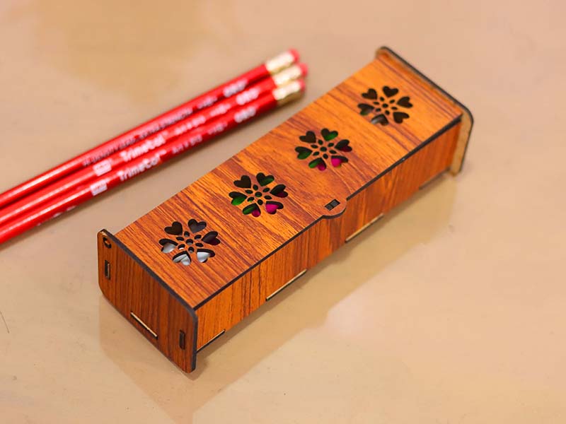 Laser Cut Wooden Pencil Case Pen Holder Pencil Box Template
