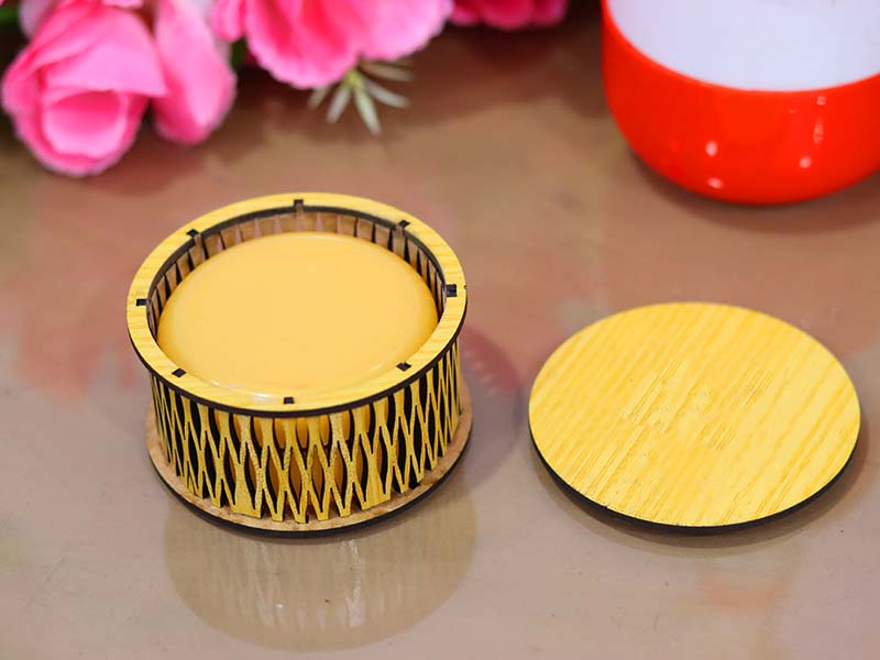 Laser Cut Cream Packaging Box Gift Box Template Round Box Design