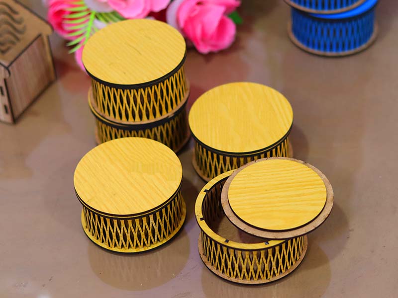 Laser Cut Cream Packaging Box Gift Box Template Round Box Design