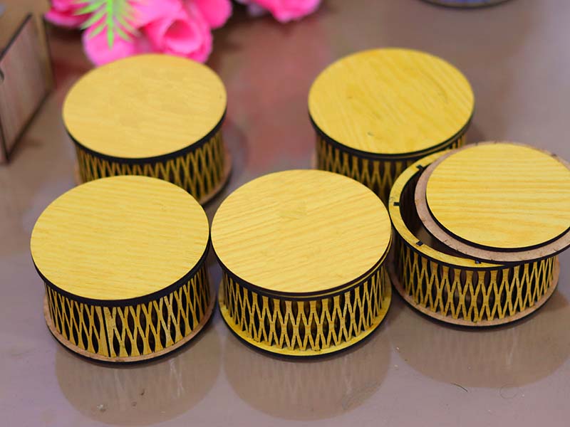 Laser Cut Cream Packaging Box Gift Box Template Round Box Design