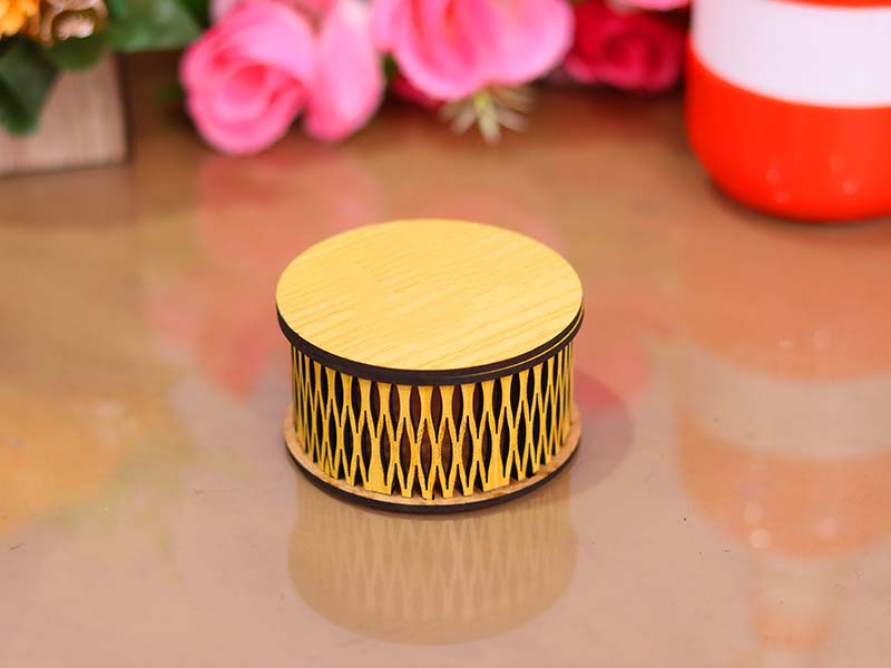 Laser Cut Cream Packaging Box Gift Box Template Round Box Design