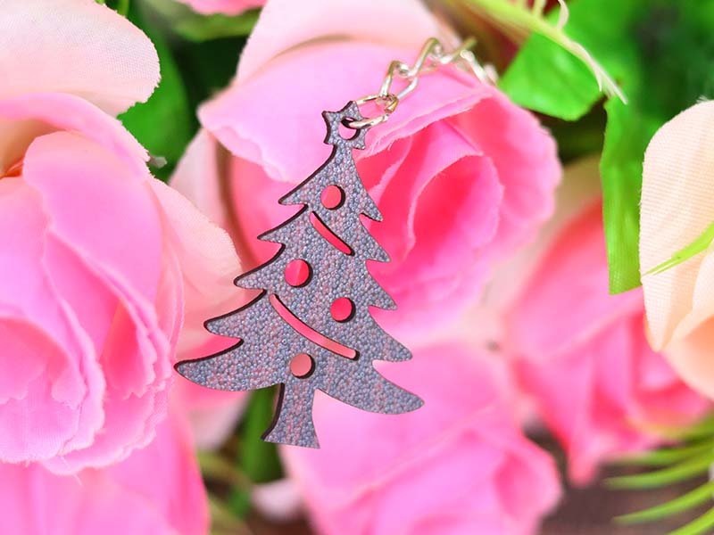 Laser Cut Christmas Tree Keychain Design Ideas