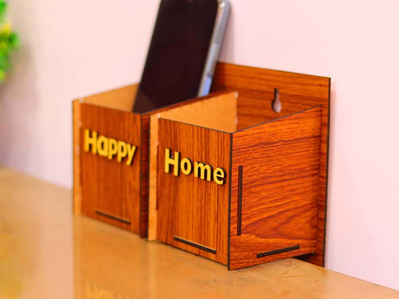 Laser Cut Phone Docking Station Wall Mounted Mobile Holder