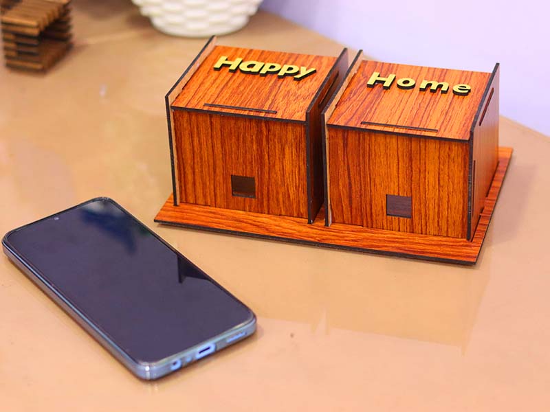 Laser Cut Phone Docking Station Wall Mounted Mobile Holder