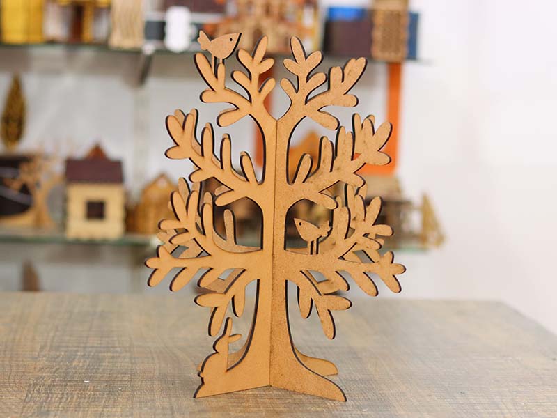 Laser Cut 3D Tree Model for Decoration