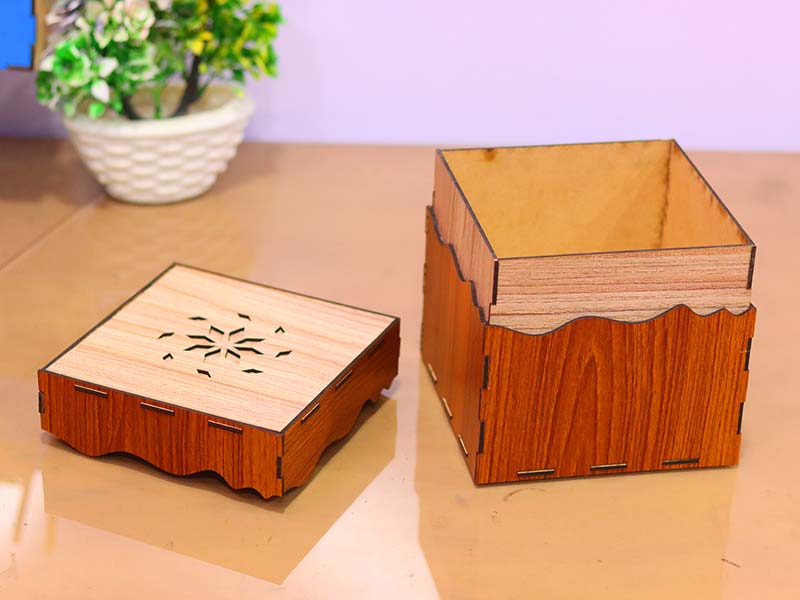 Laser Cut Storage Box Template Wood Packaging Box