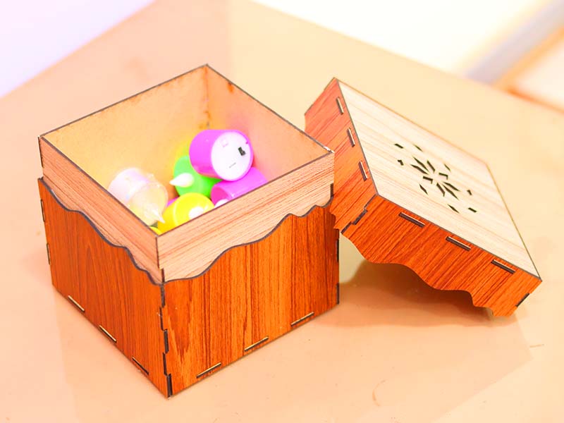 Laser Cut Storage Box Template Wood Packaging Box