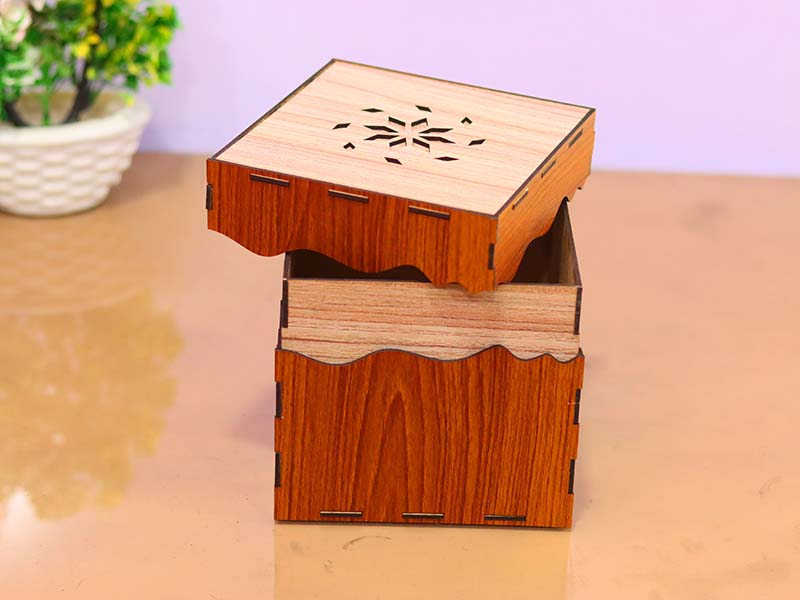 Laser Cut Storage Box Template Wood Packaging Box