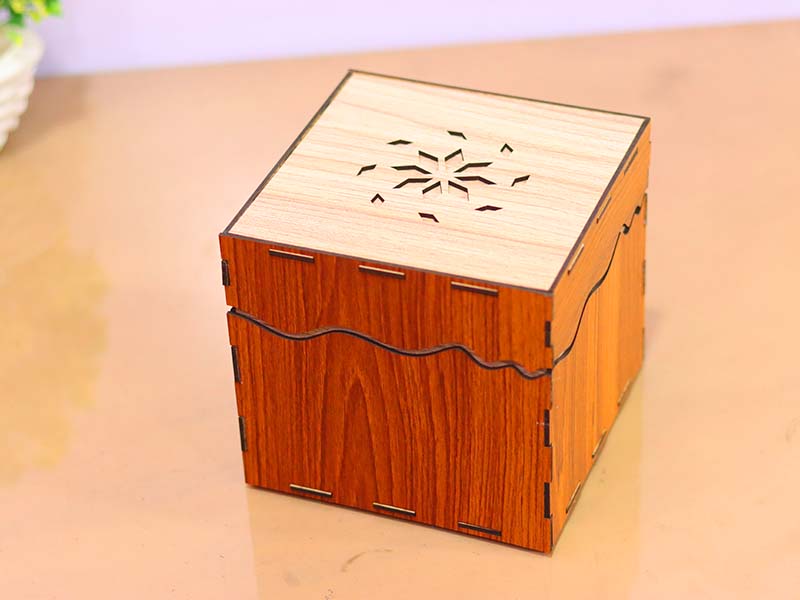 Laser Cut Storage Box Template Wood Packaging Box