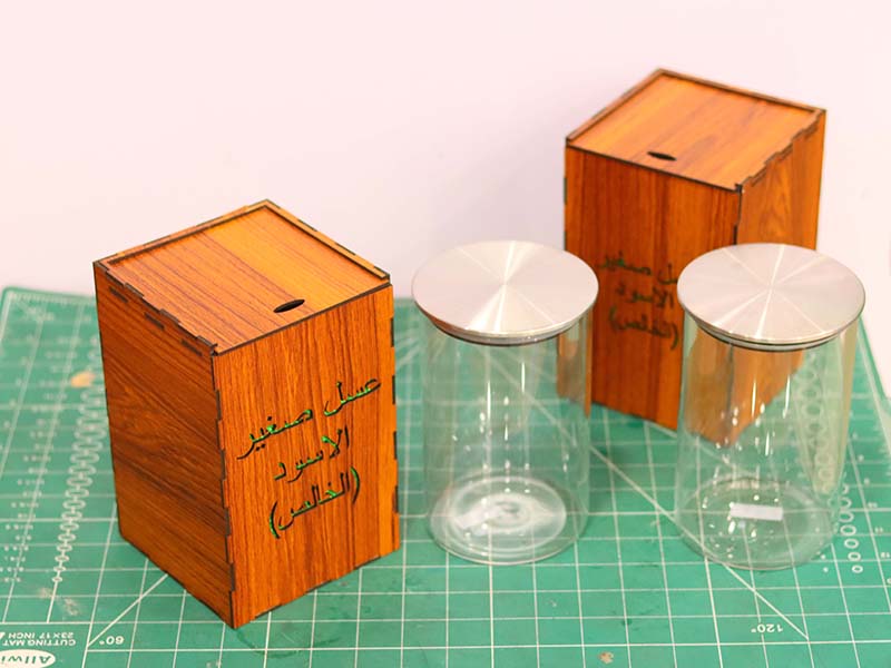 Laser Cut Packaging Box Storage Box Honey Jar Box Design