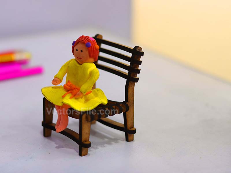 Laser Cut Valovi Chair Design Miniature Dollhouse Furniture