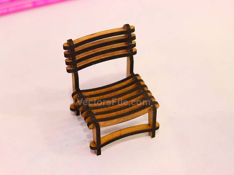 Laser Cut Valovi Chair Design Miniature Dollhouse Furniture