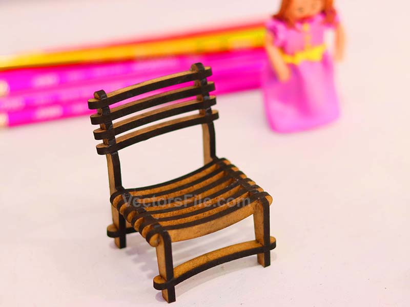 Laser Cut Valovi Chair Design Miniature Dollhouse Furniture