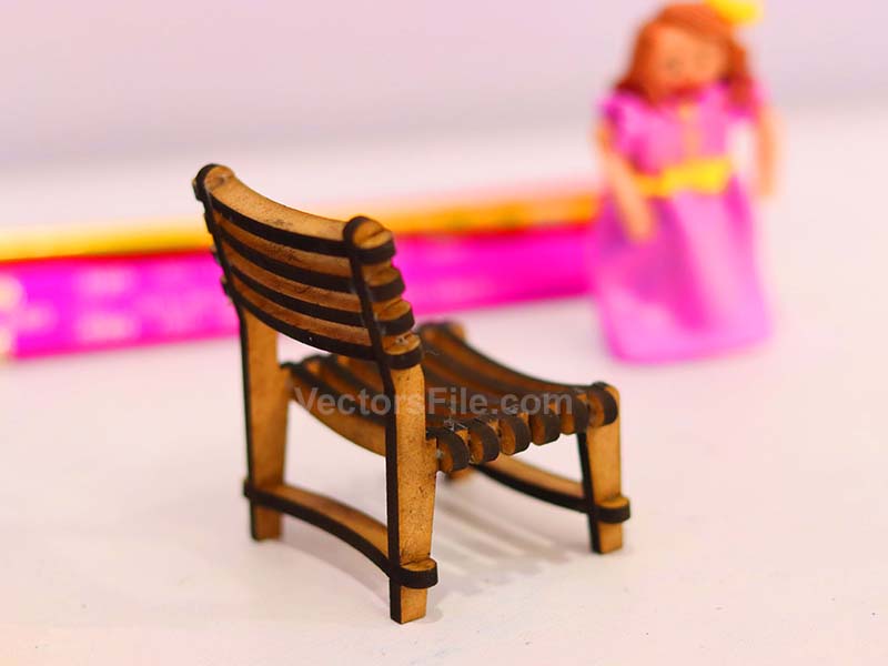 Laser Cut Valovi Chair Design Miniature Dollhouse Furniture