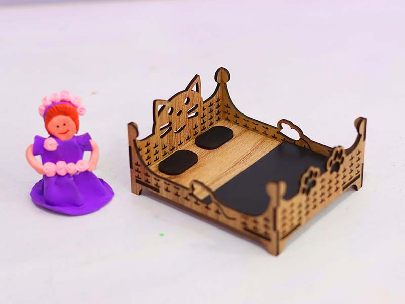 Laser Cut Dollhouse Furniture Miniature Bed Design