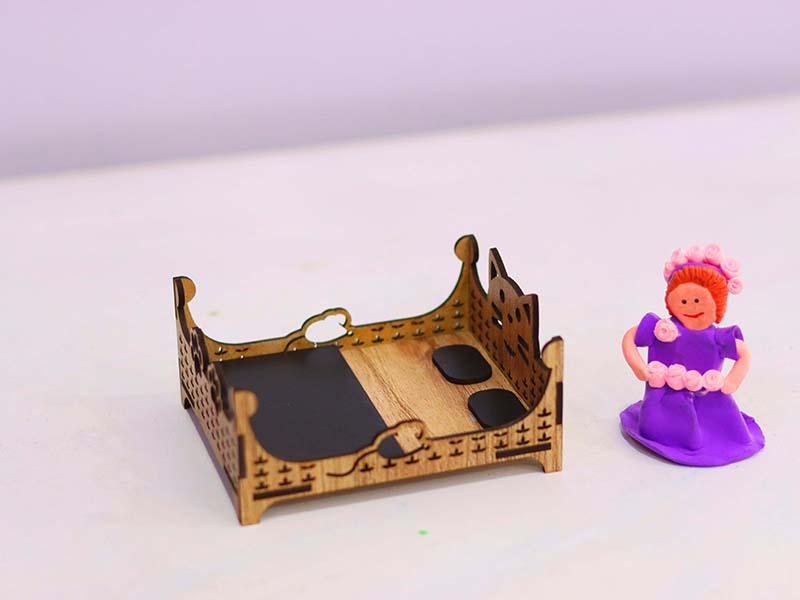 Laser Cut Dollhouse Furniture Miniature Bed Design