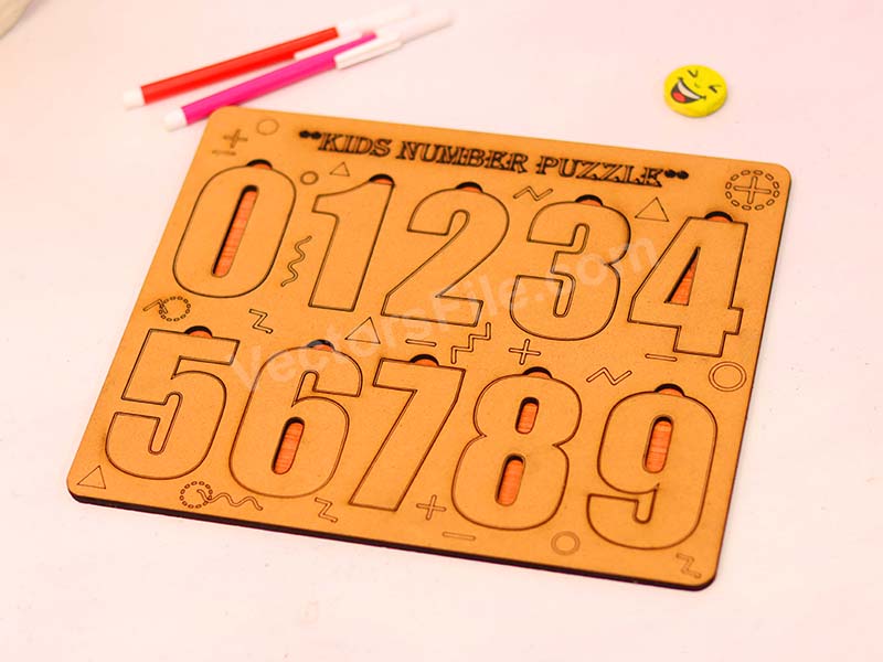 Laser Cut Mathematics Number Puzzle Kids Educational Toys