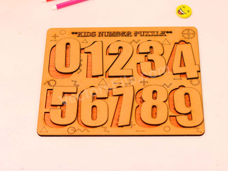 Laser Cut Mathematics Number Puzzle Kids Educational Toys