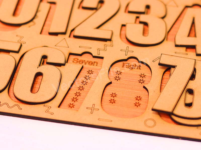 Laser Cut Mathematics Number Puzzle Kids Educational Toys