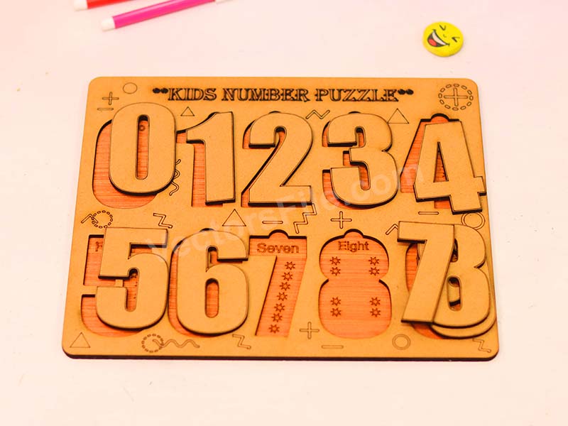 Laser Cut Mathematics Number Puzzle Kids Educational Toys
