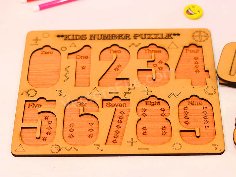 Laser Cut Mathematics Number Puzzle Kids Educational Toys