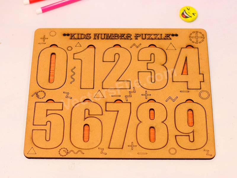 Laser Cut Mathematics Number Puzzle Kids Educational Toys