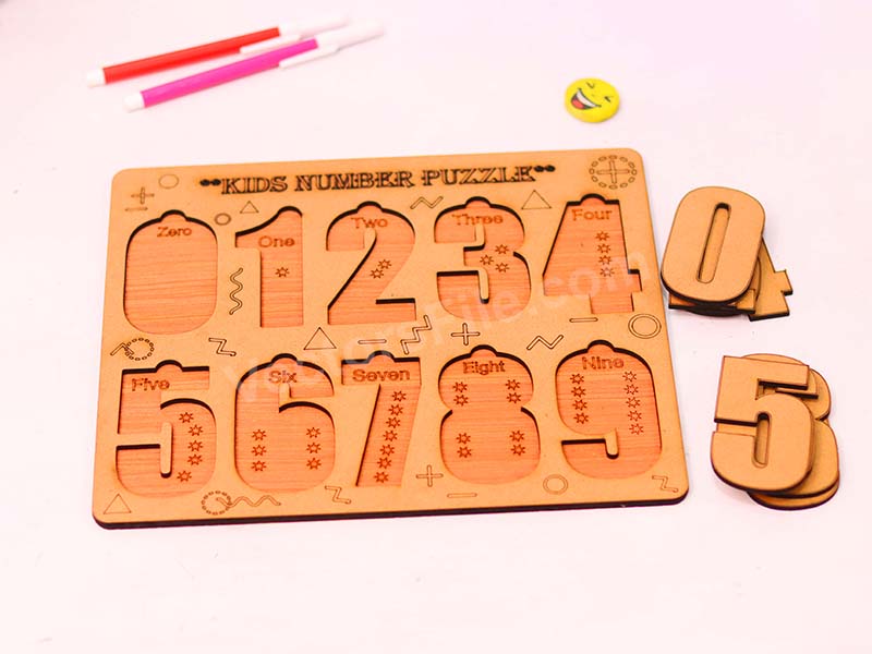 Laser Cut Mathematics Number Puzzle Kids Educational Toys