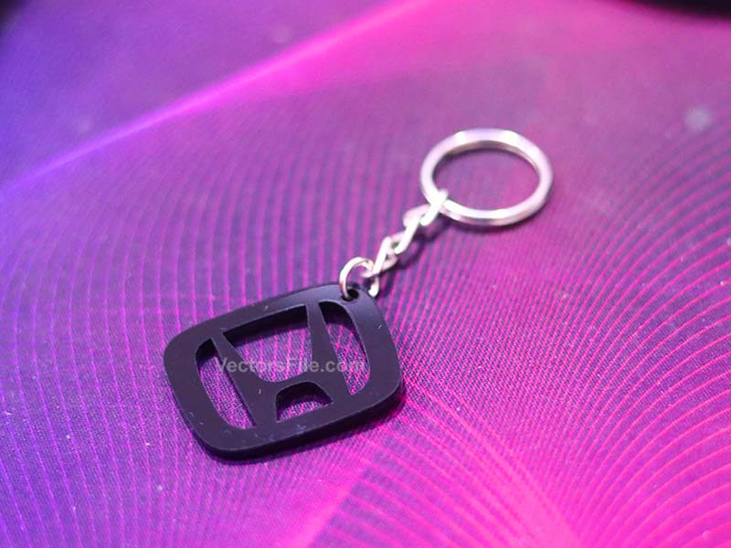 Laser Cut Honda Logo Acrylic Keychain Design