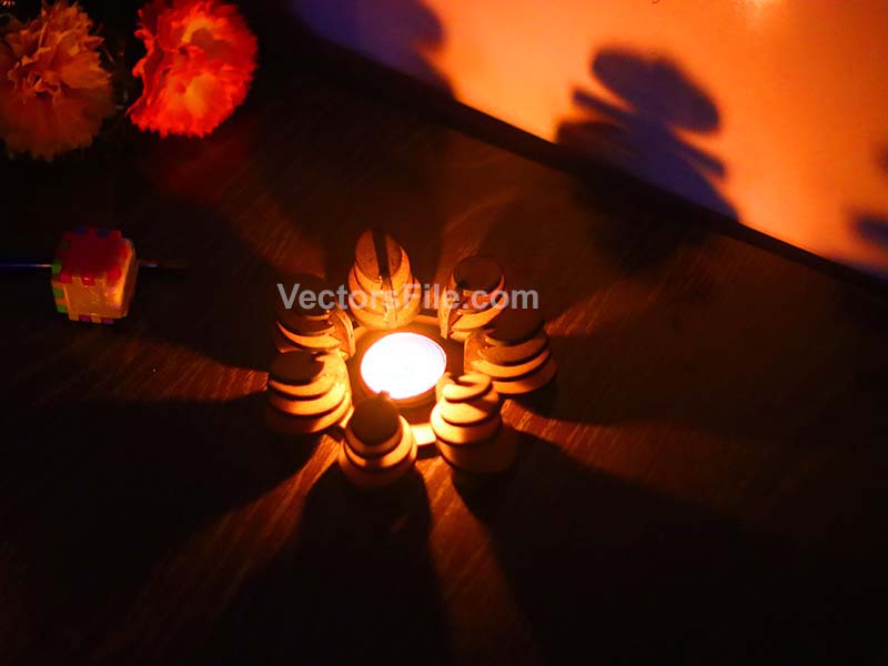 Laser Cut Outs Leaf Tealight Candle Holder