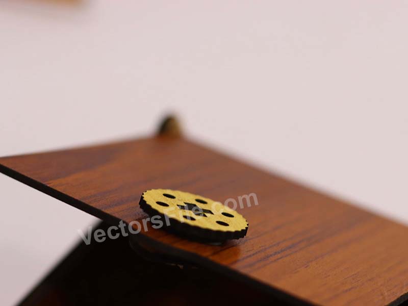 Laser Cut Jewelry Box with Lock Wooden Gift Box Design