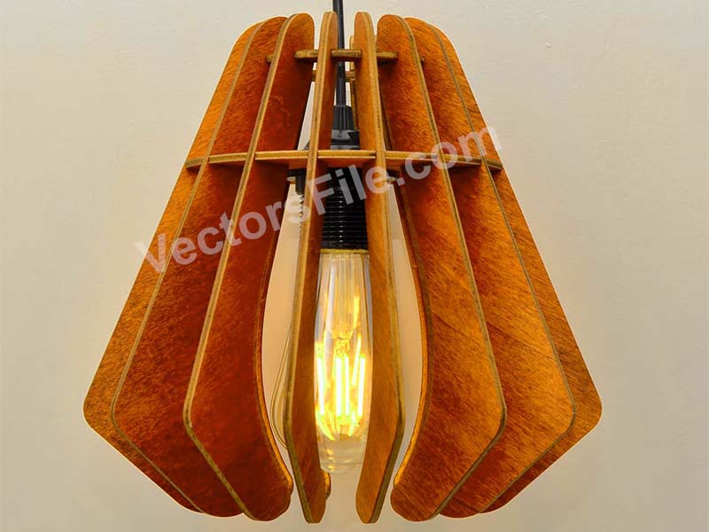 Laser Cut Modern Rustic Hanging Lights Wooden Pendant Lamp