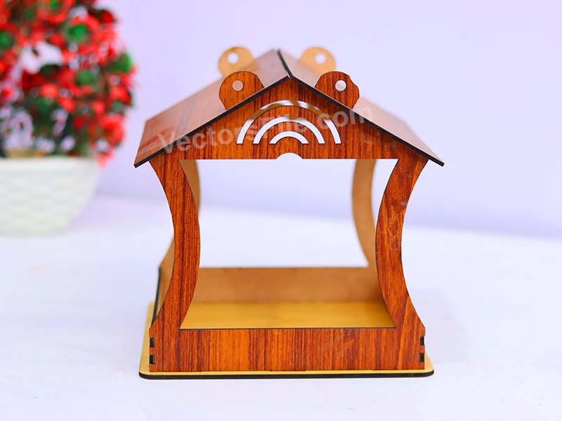 Laser Cut Bird Feeder Idea Wooden Bird House Design