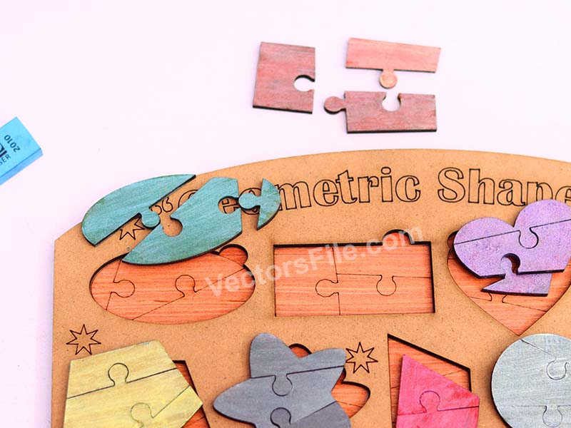 Laser Cut Kids Educational Jigsaw Puzzle Level 2 Board