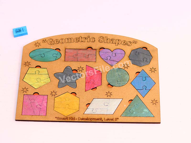 Laser Cut Kids Educational Jigsaw Puzzle Level 2 Board