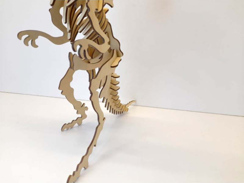 Laser Cut Dilophosaurus Dinosaur 3D Animal Puzzle Model Kit