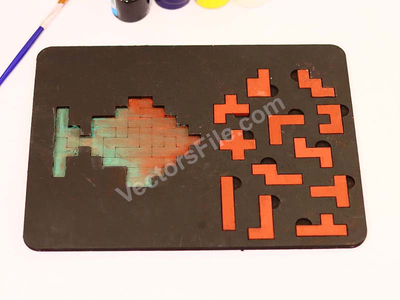 Laser Cut Fish Puzzle Education Board For Kids