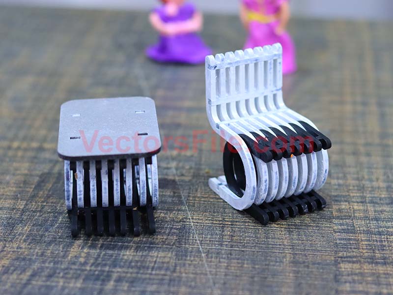 Miniature Laser Cut Furniture for Dollhouses and DIY Projects